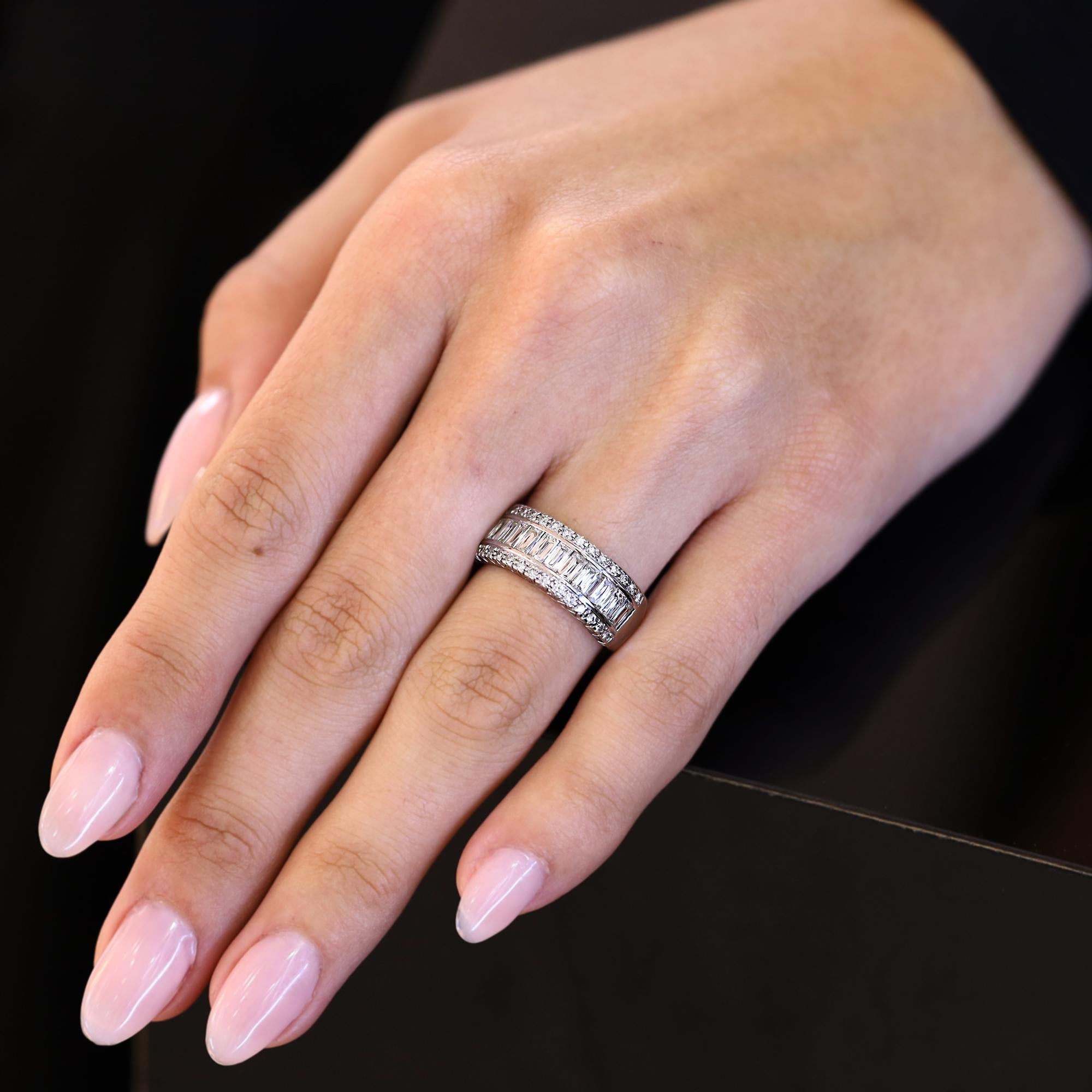 Christopher Designs Crisscut Diamond Anniversary Wedding Band