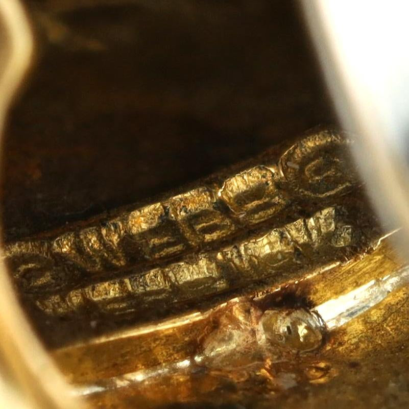 Vintage David Webb Carved Lapis & Diamond 18k Dome Ring