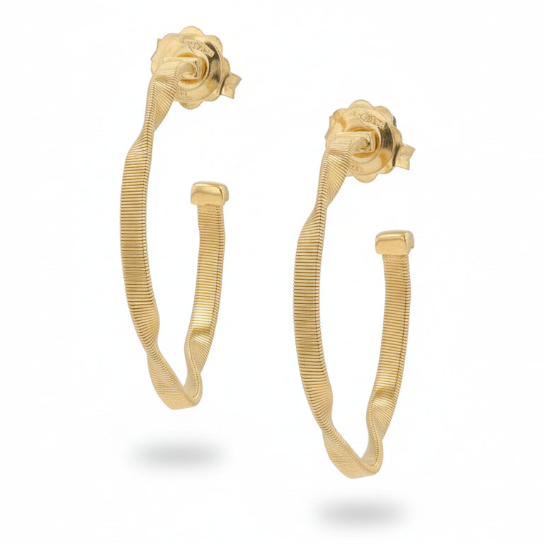 Marco Bicego Italian 18k Twisted Hoop Earrings
