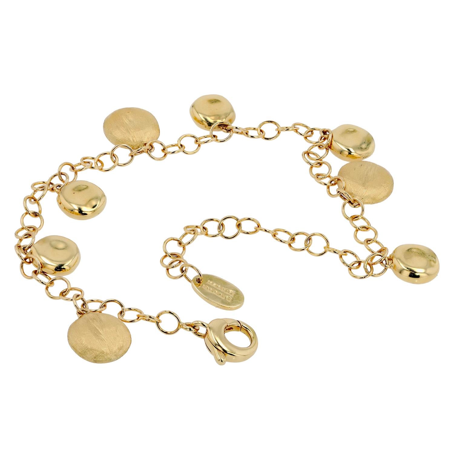 Marco Bicego Jaipur 18k Gold Charm Bracelet Retired Design