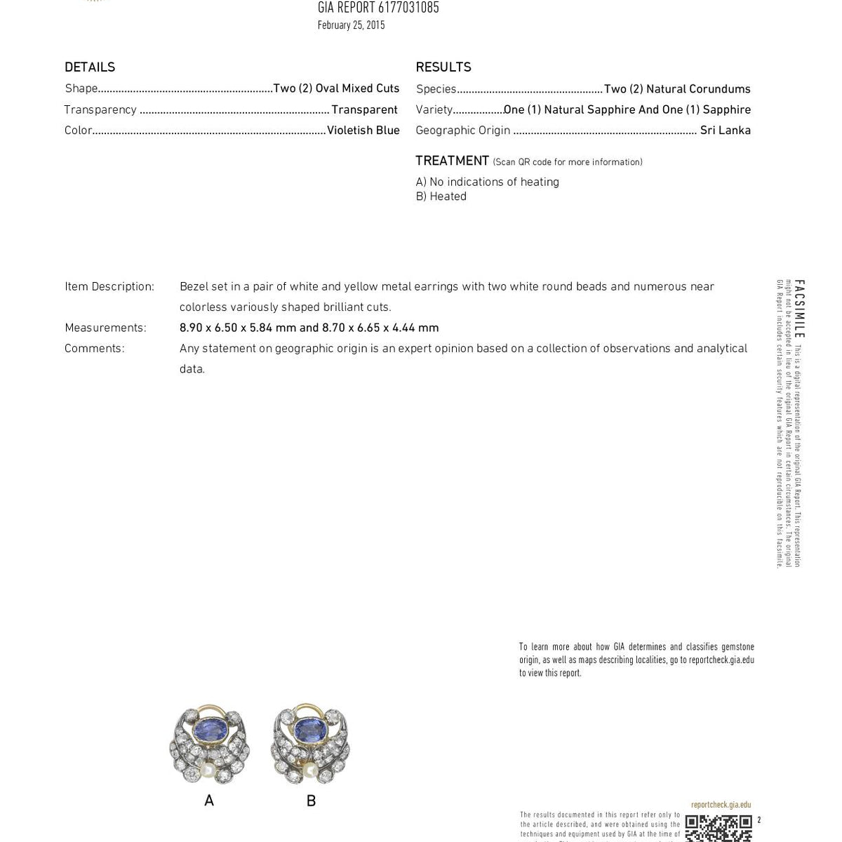 Antique Victorian GIA Certified 4.75 Carat Ceylon Sapphire & Diamond Earrings