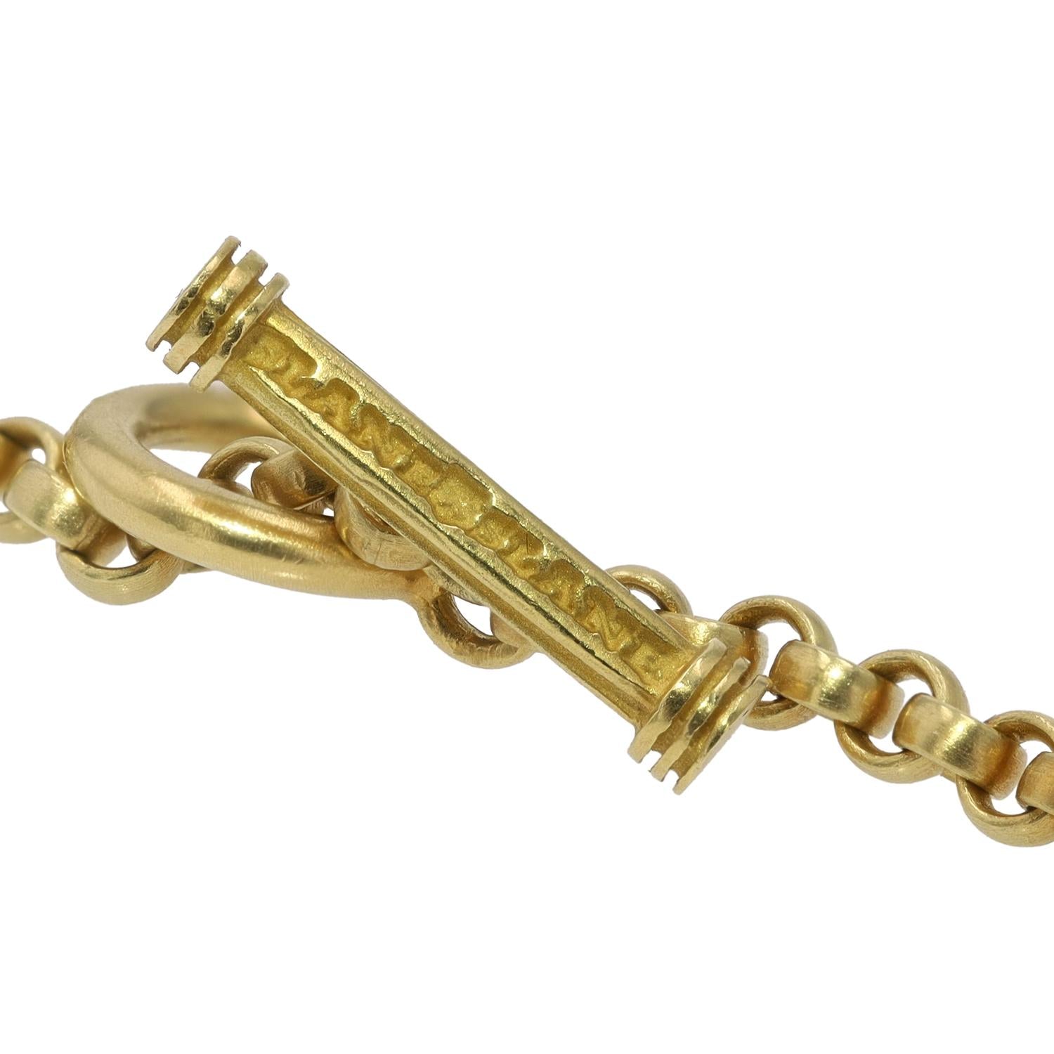 Slane & Slane 18k Gold Fenestra 31" Designer Toggle Necklace