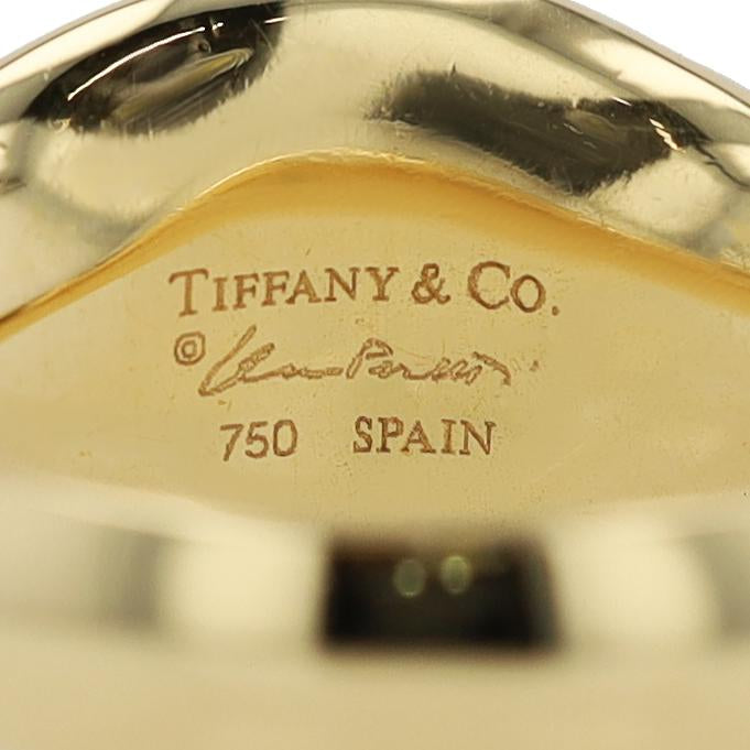 Tiffany & Co Elsa Peretti Diamond Pave 18k Gold East-West Estate Ring