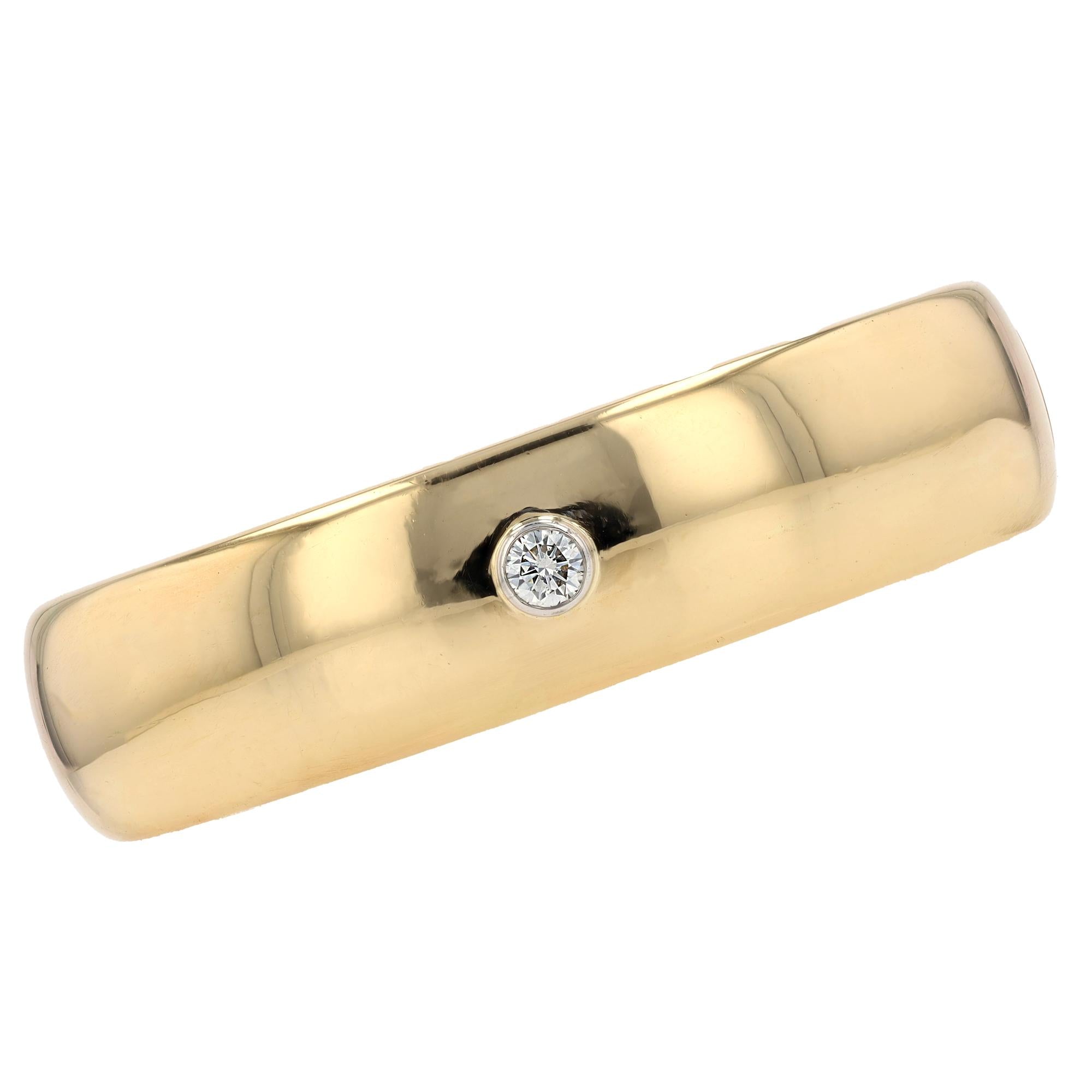 Vintage Tiffany & Co Paloma Picasso Diamond 18k Gold Bangle Bracelet