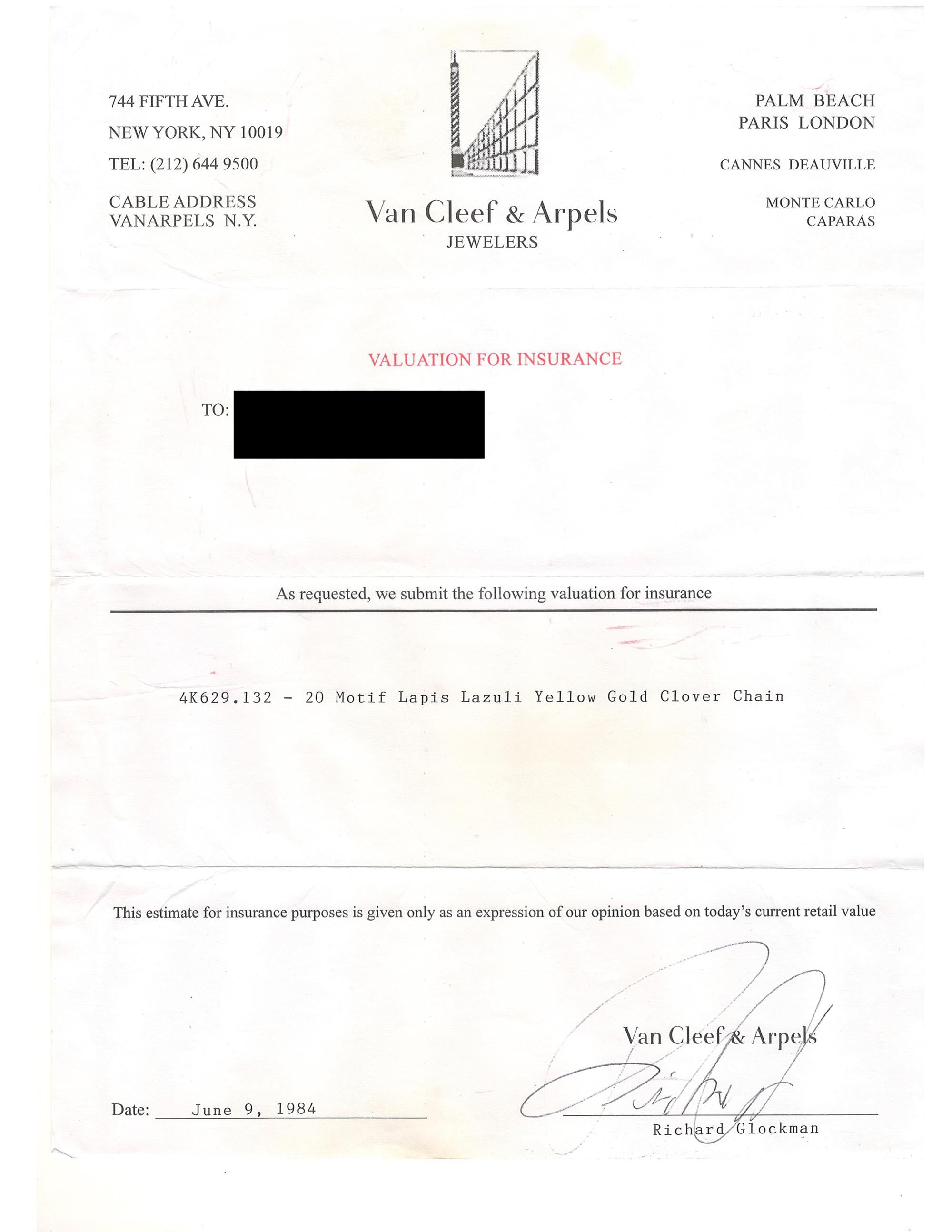 Vintage Van Cleef & Arpels Lapis Lazuli 20 Motif 18k Gold Alhambra Necklace