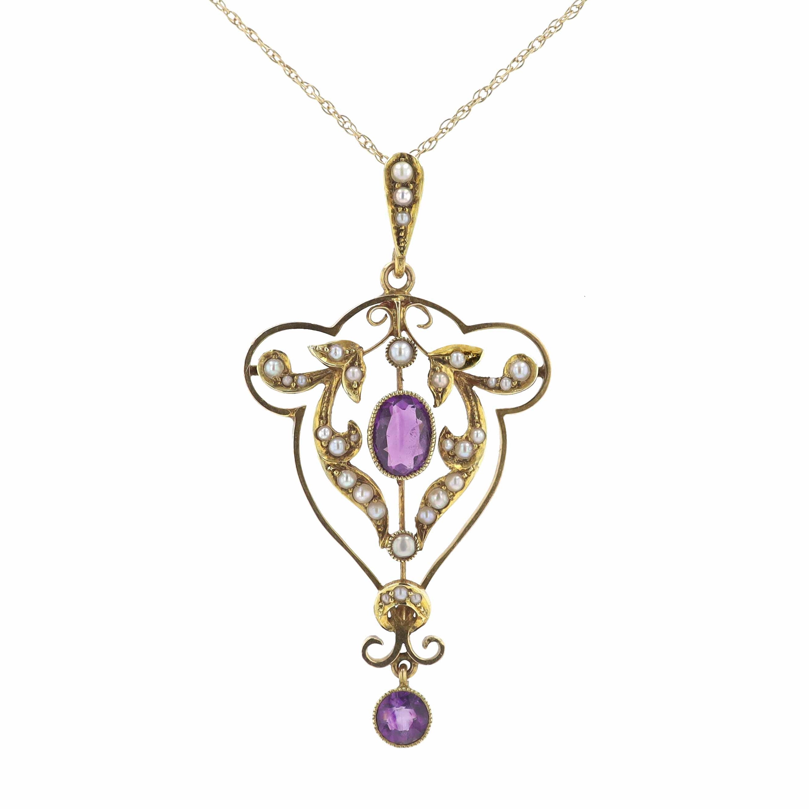 Amethyst Gold Necklace