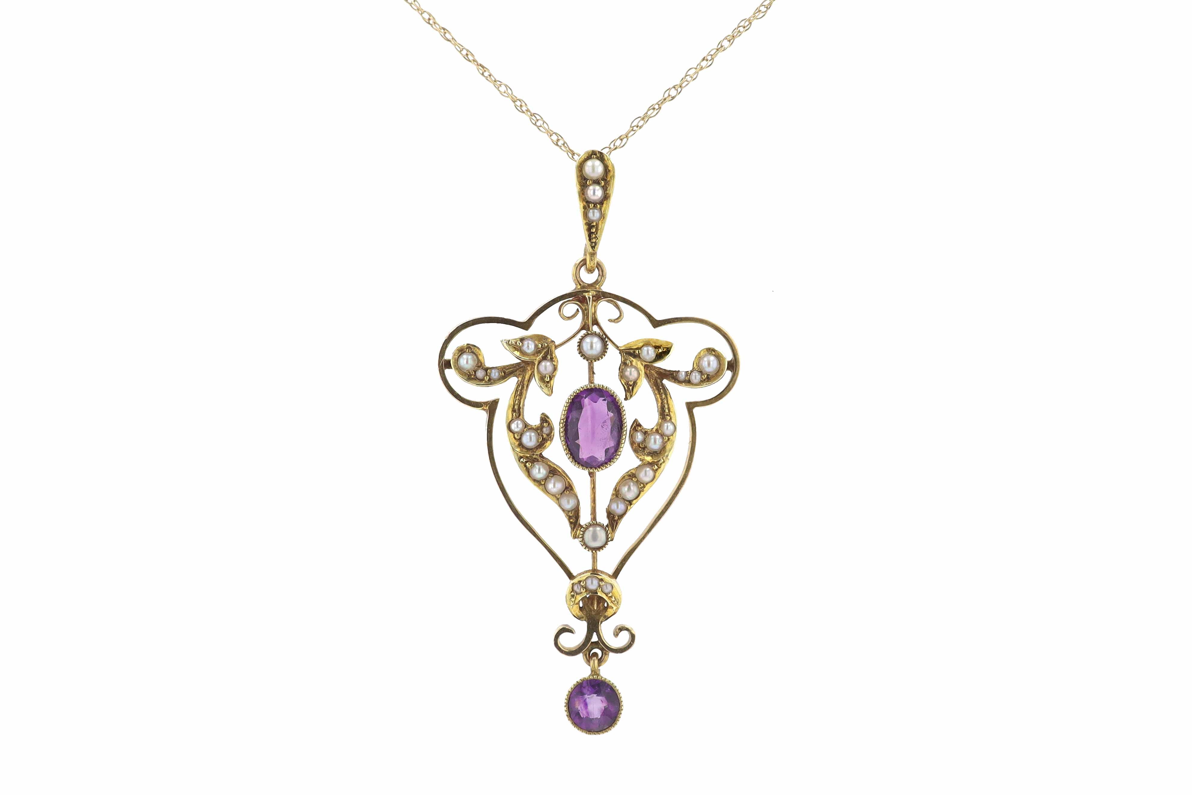 Amethyst Gold Necklace