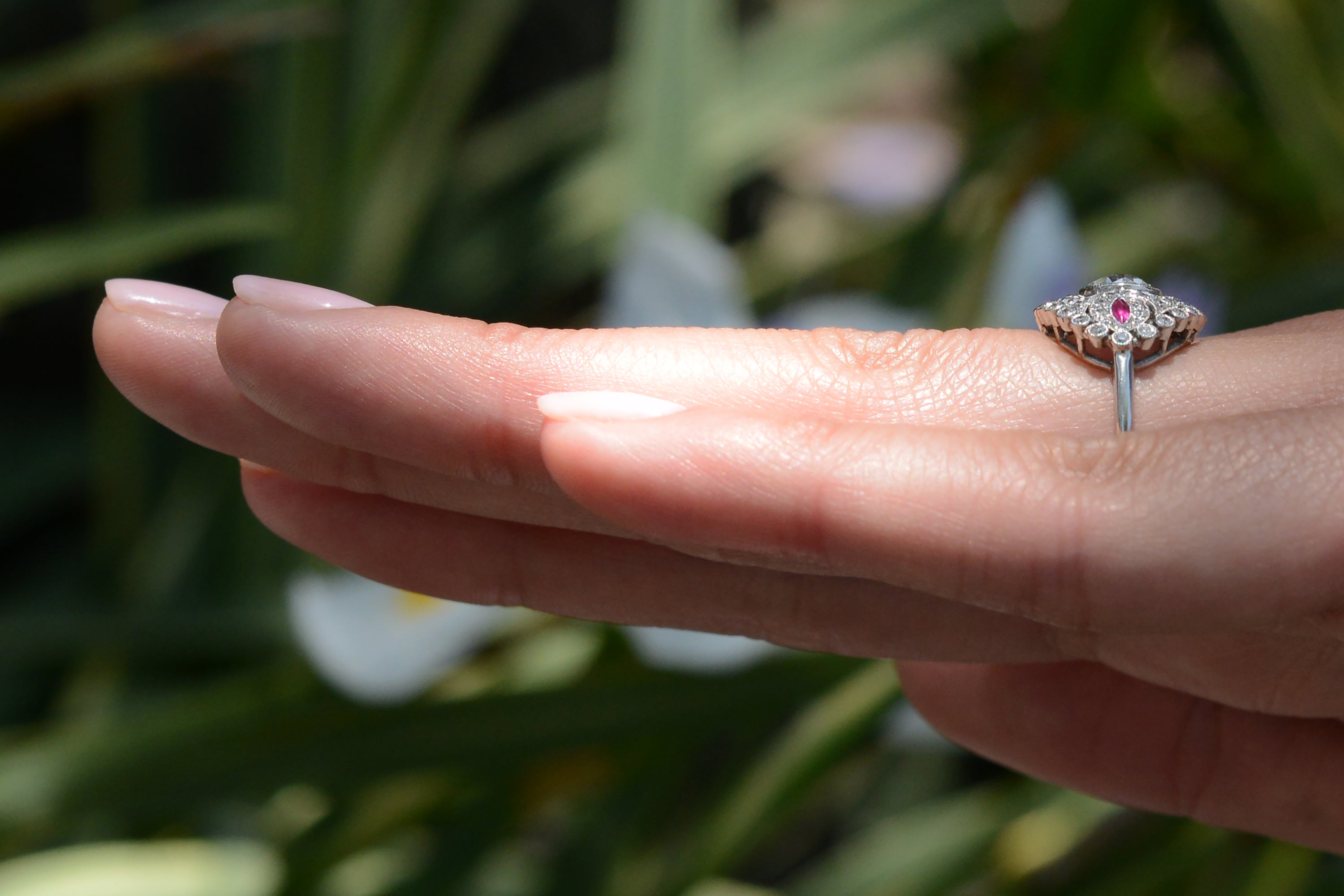 Antique Art Deco 1.12 Carat Old Mine Diamond Engagement Ring