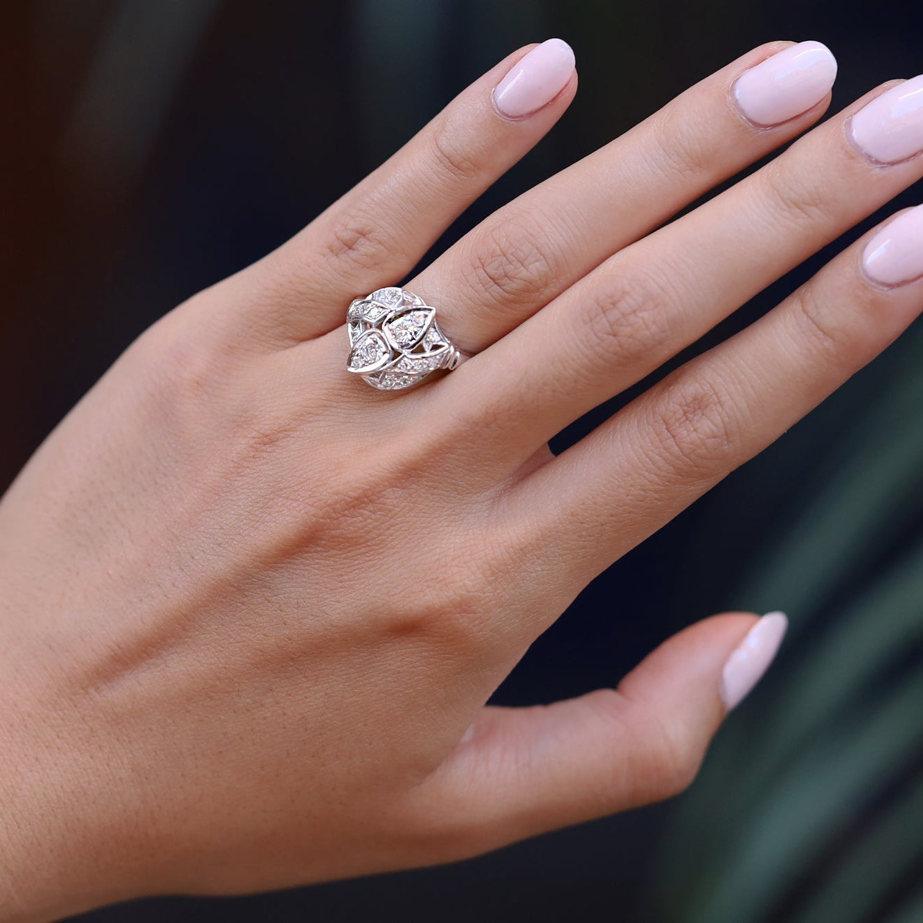 Antique Art Deco Diamond Toi Et Moi Ring