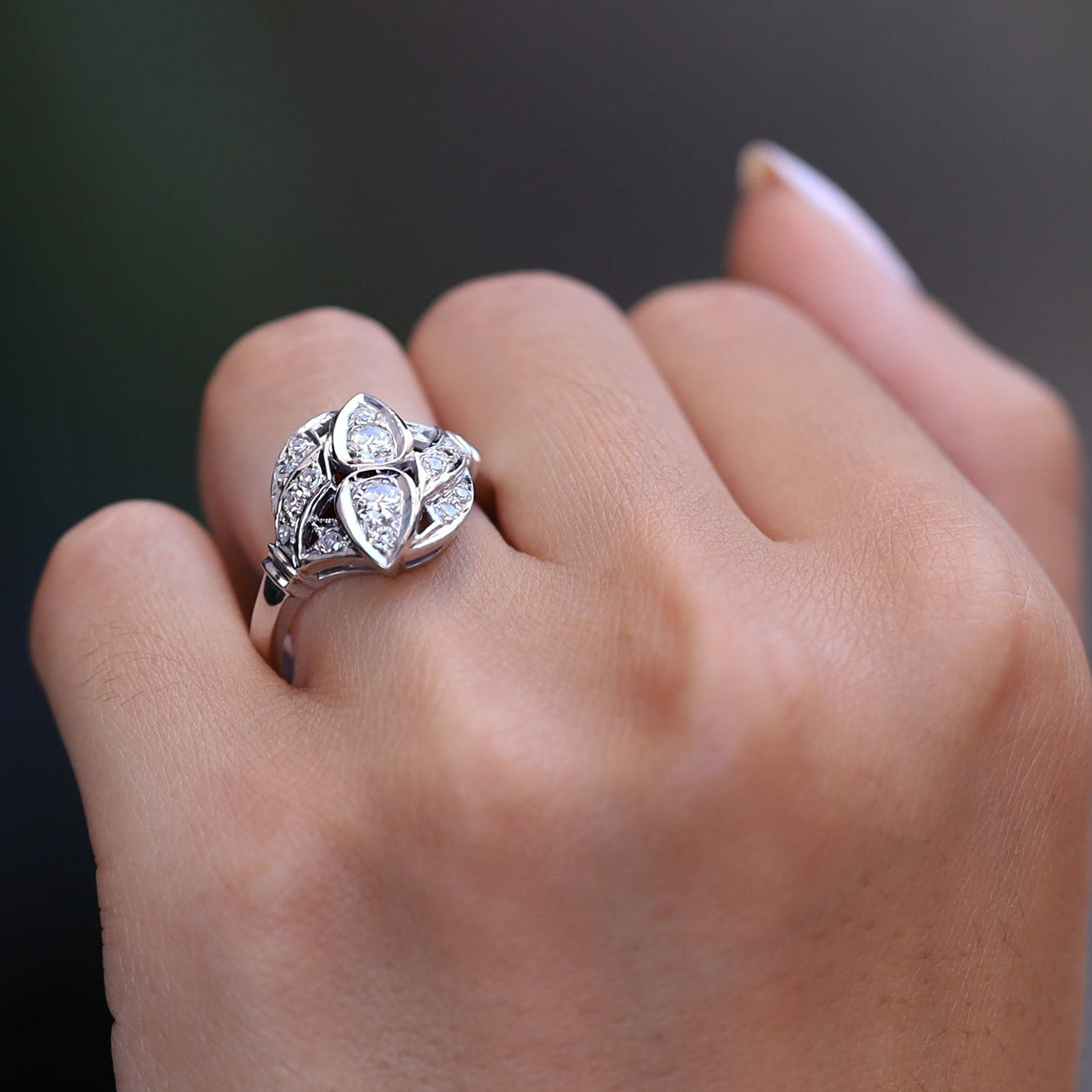 Antique Art Deco Diamond Toi Et Moi Ring