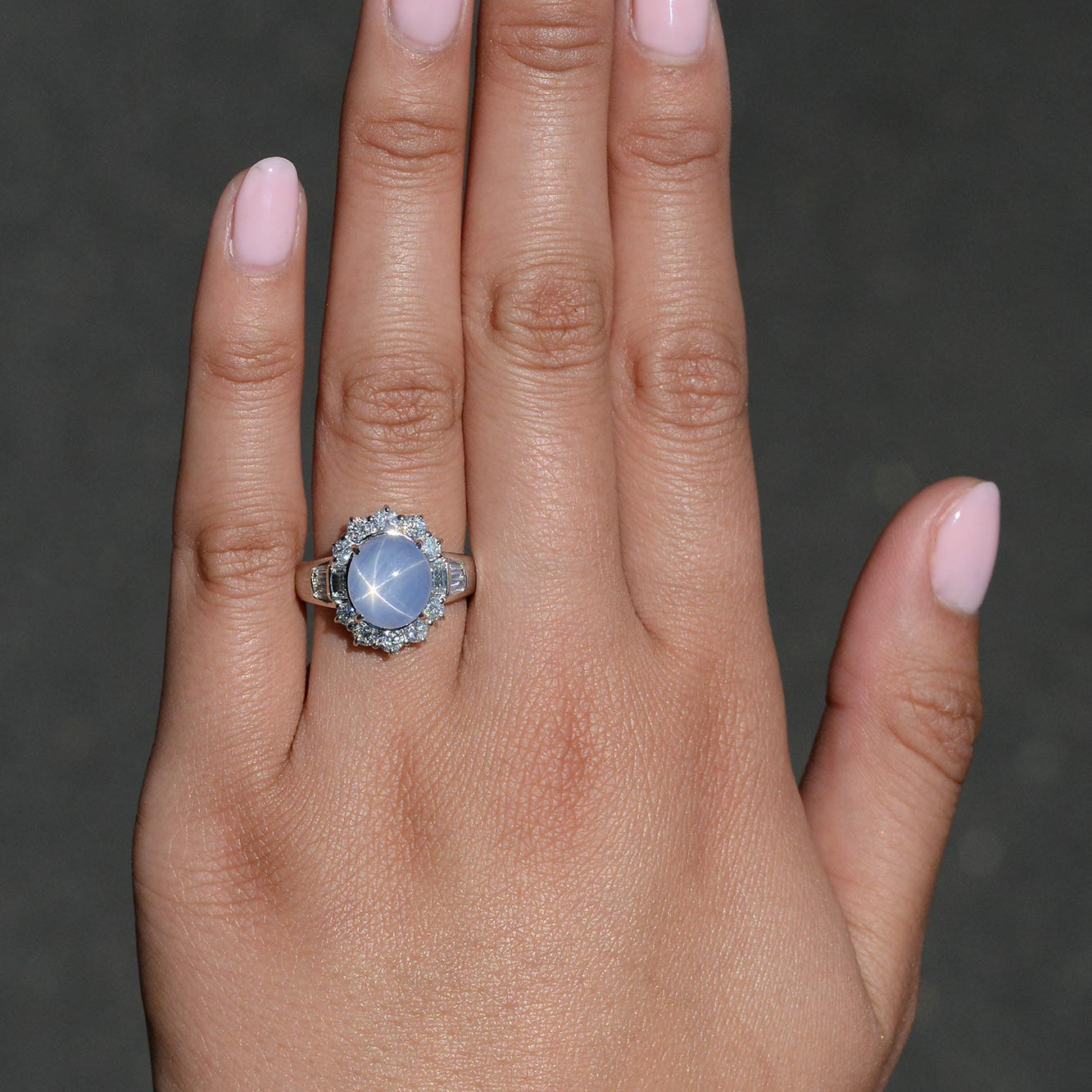 Antique Art Deco Star Sapphire Engagement Ring