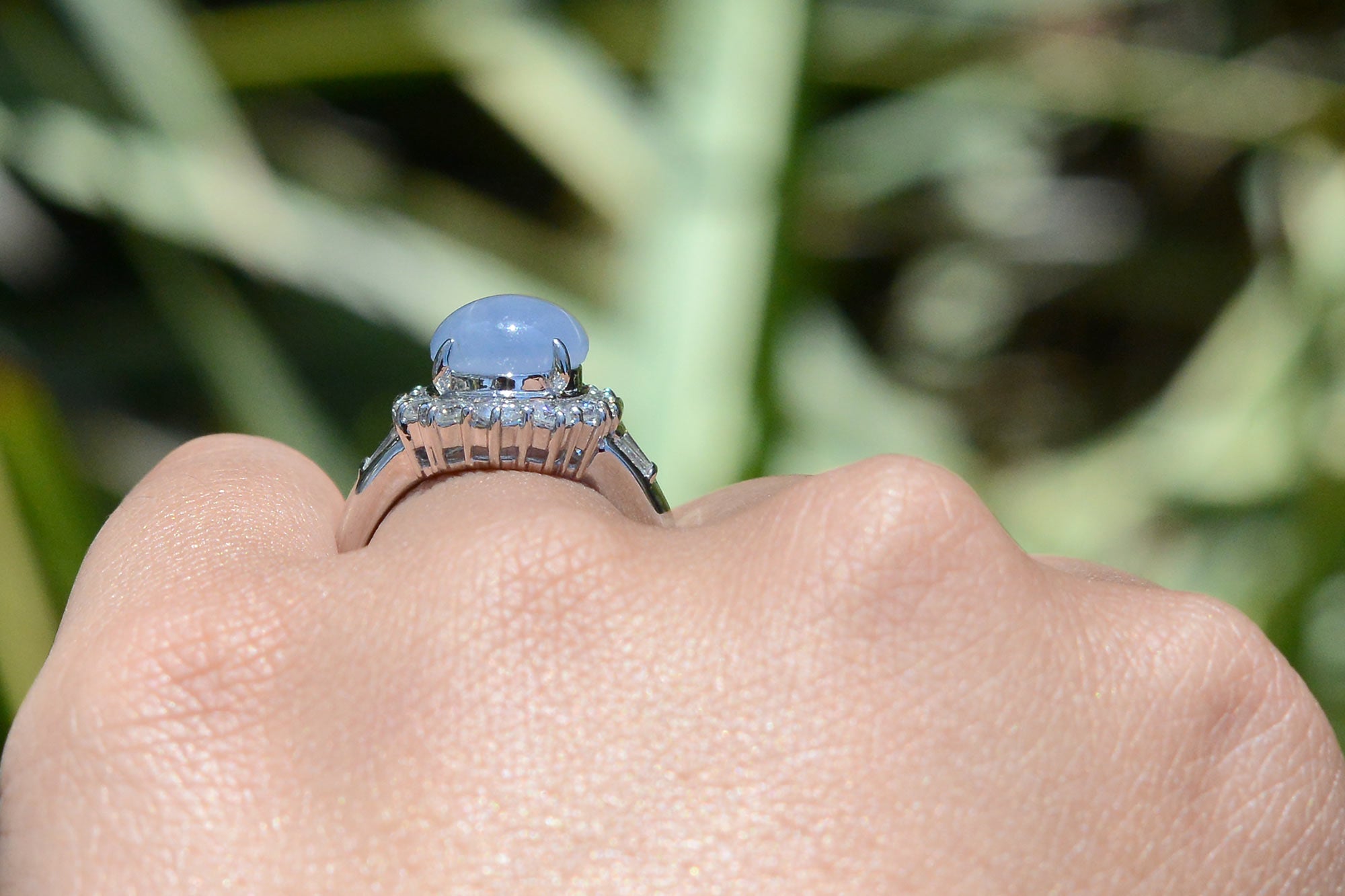 Antique Art Deco Star Sapphire Engagement Ring