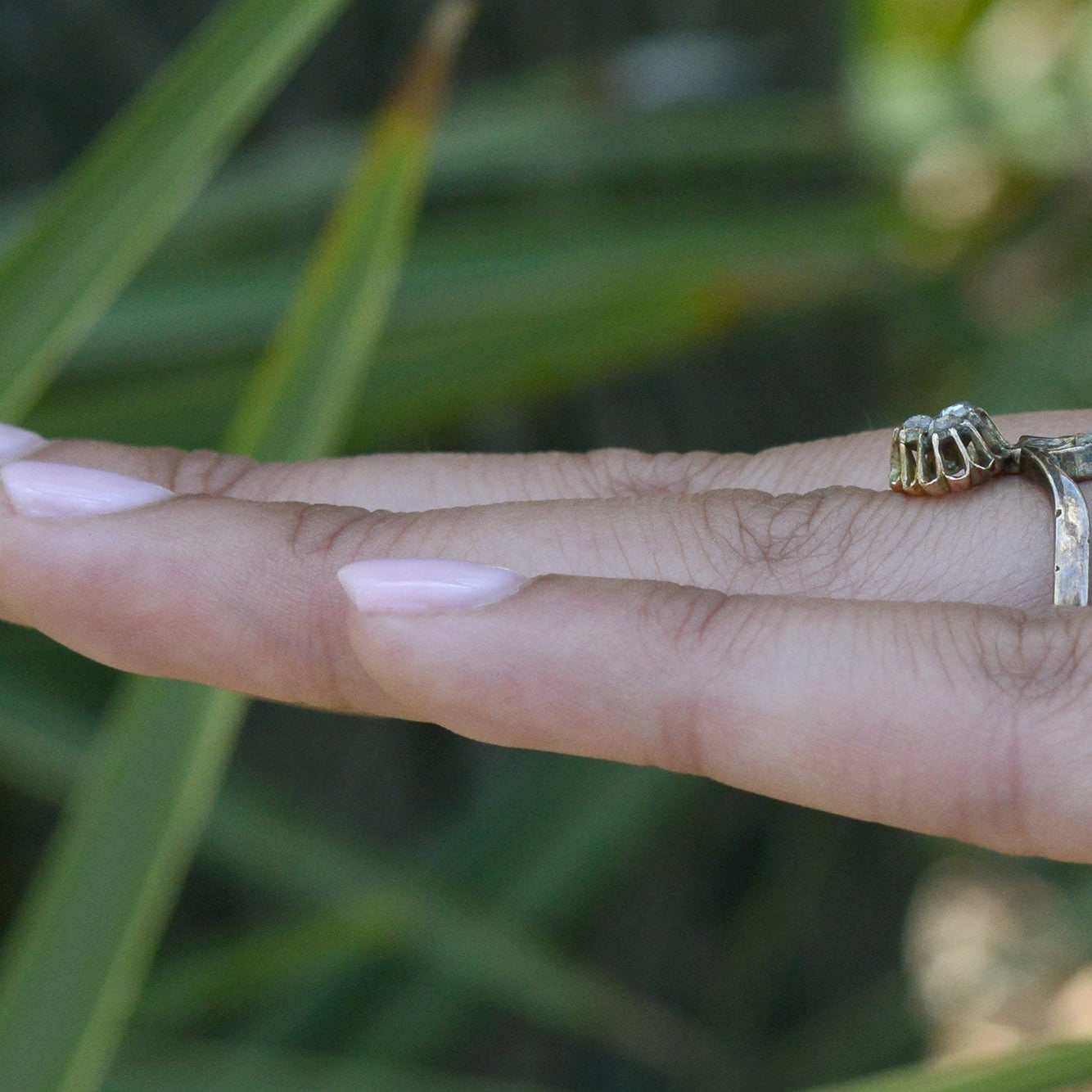 Antique Georgian Rose Cut Diamond Wedding Ring