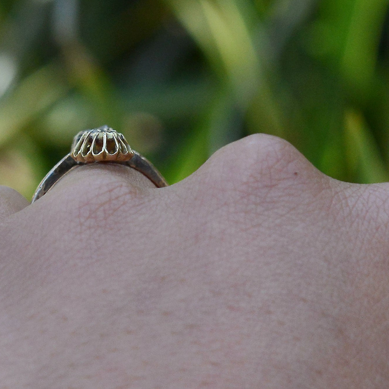 Antique Georgian Rose Cut Diamond Wedding Ring