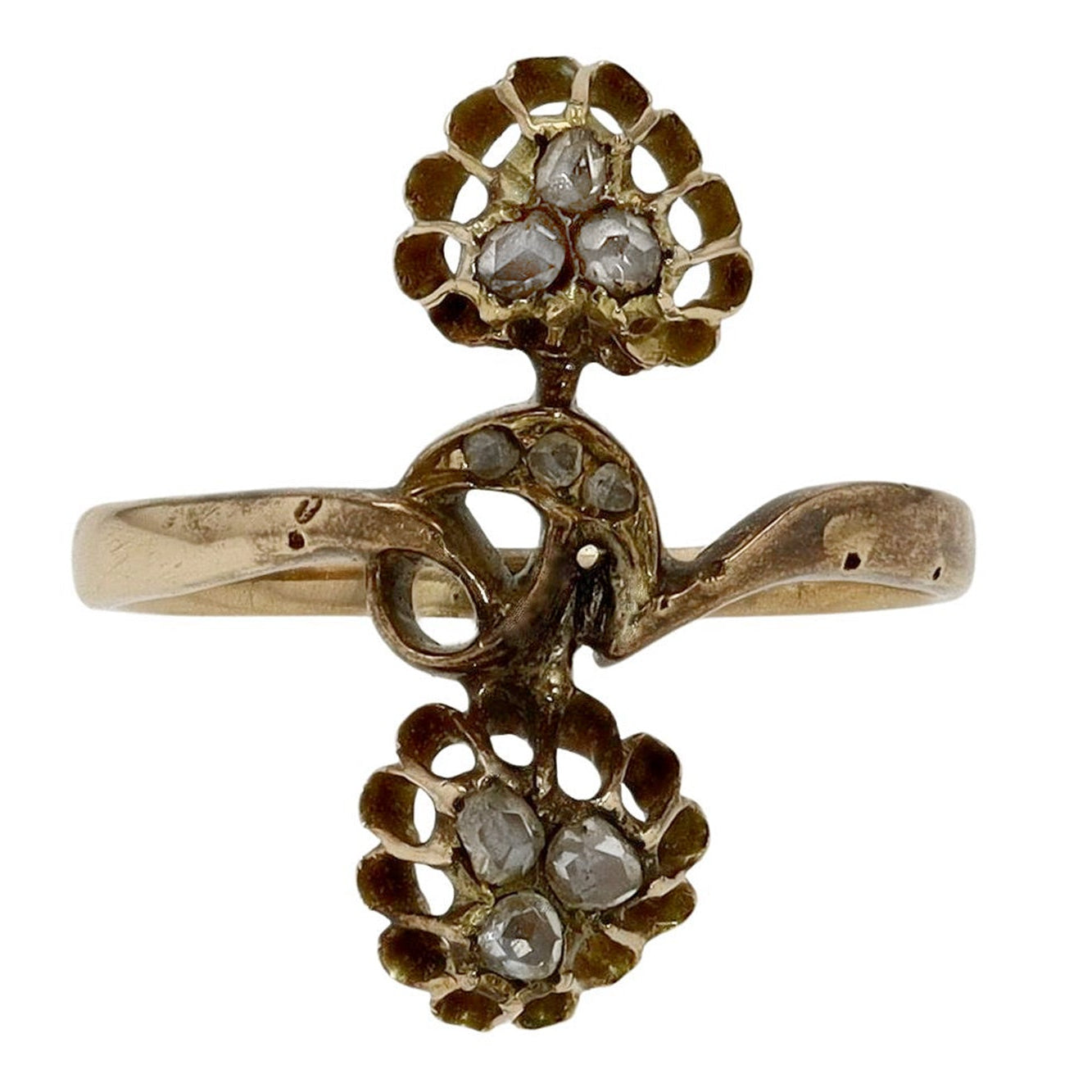 Antique Georgian Rose Cut Diamond Wedding Ring