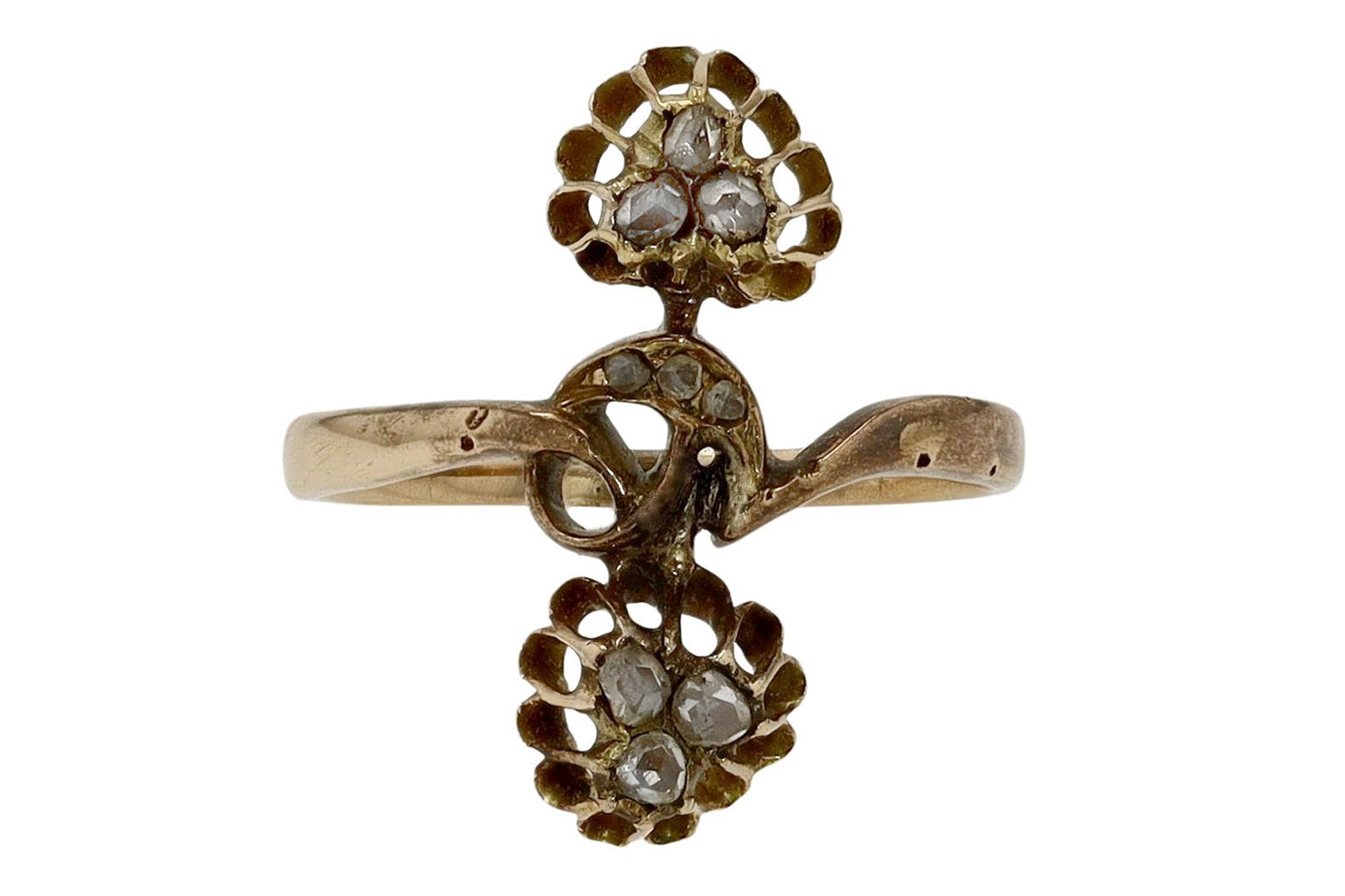 Antique Georgian Rose Cut Diamond Wedding Ring