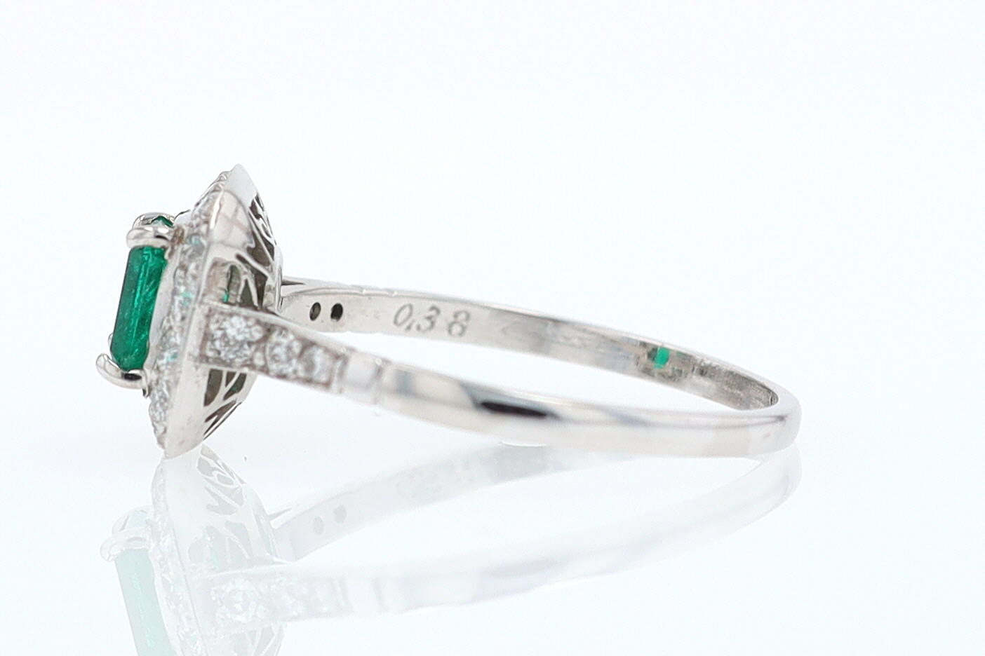 Antique Inspired Colombian Emerald Engagement Ring