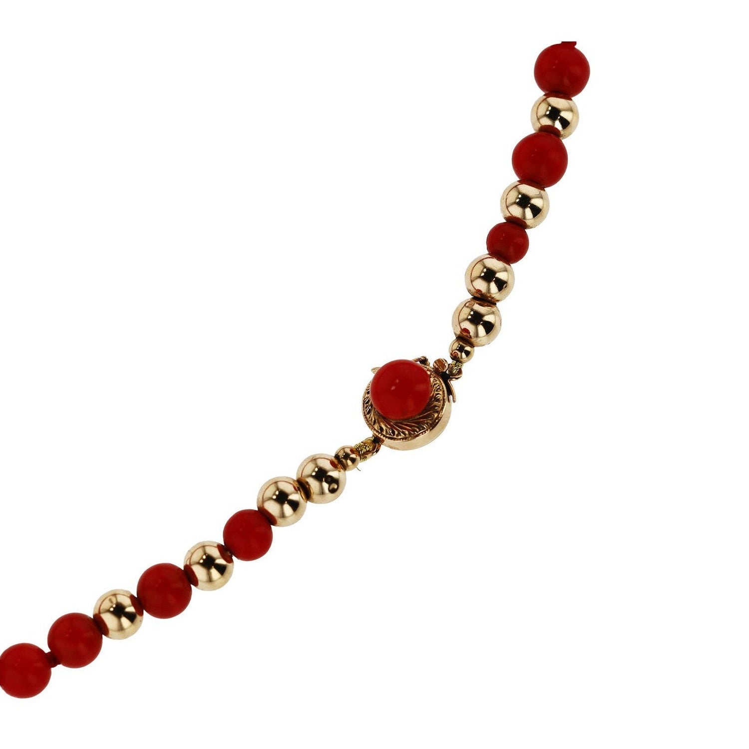 Antique Victorian Ox Blood Coral Bead Necklace