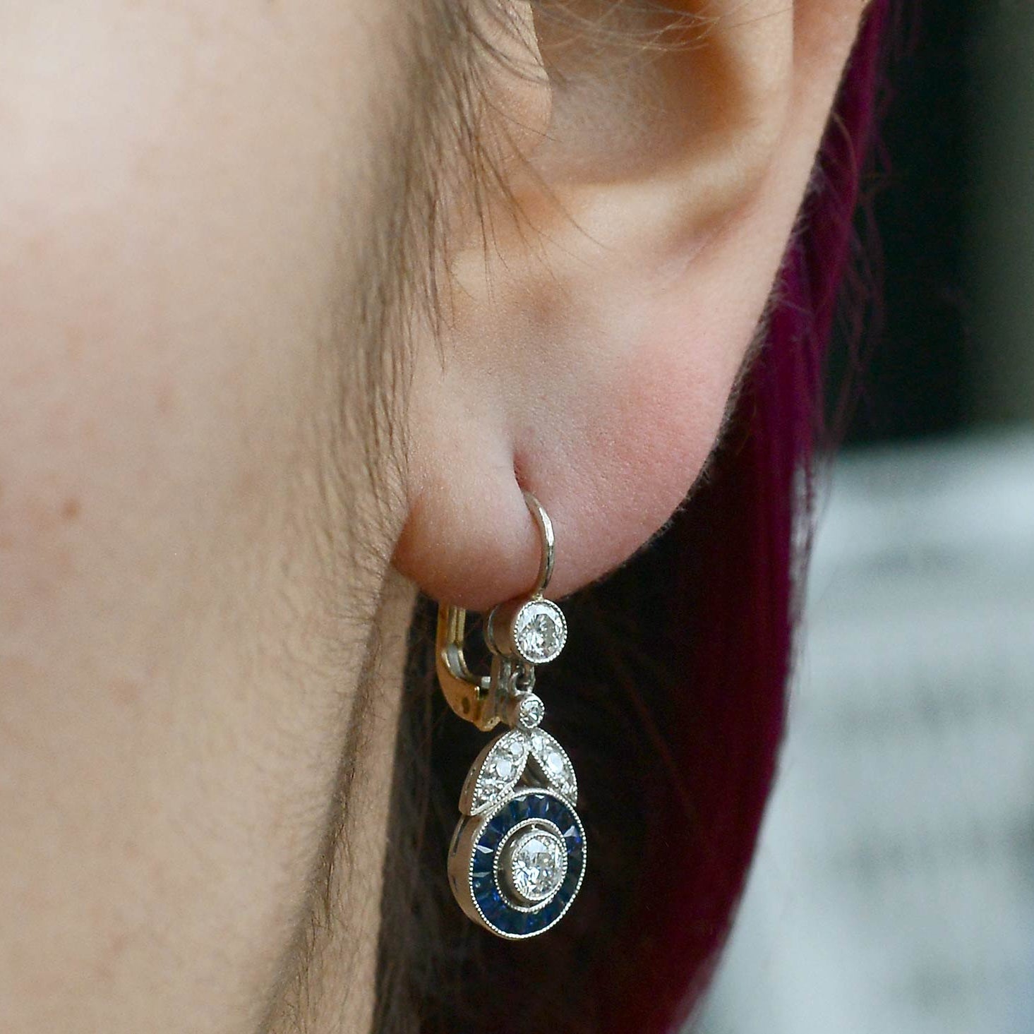 These earrings sway with the slightest movement or wind.