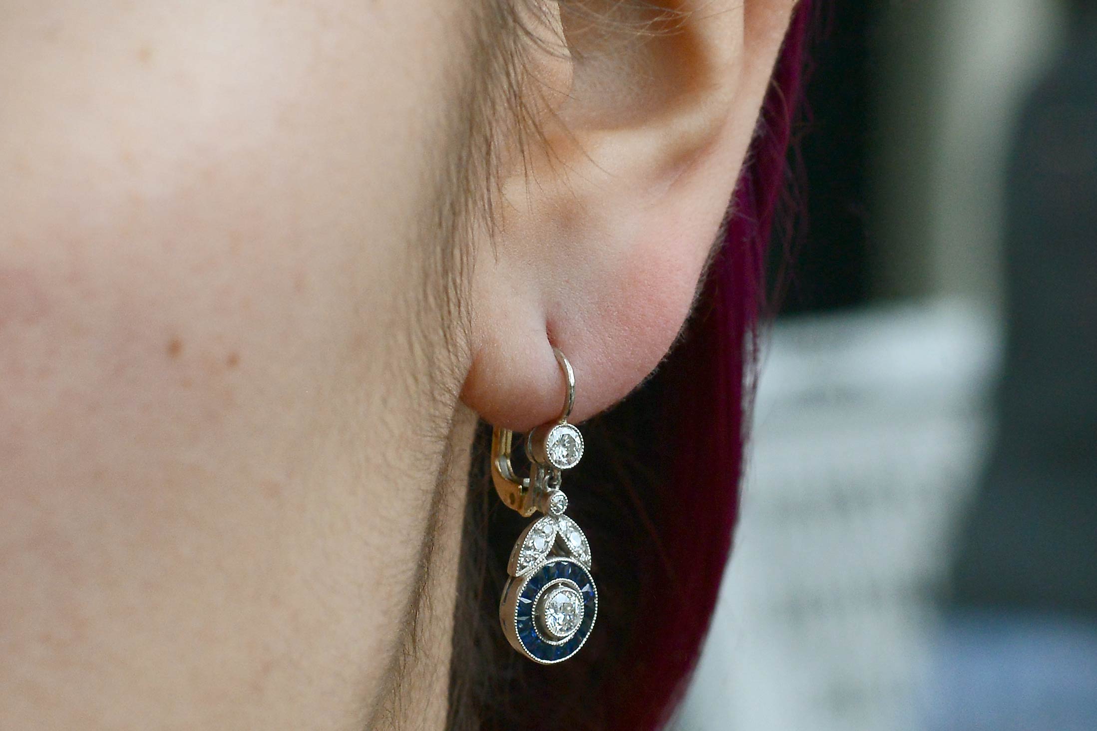 These earrings sway with the slightest movement or wind.