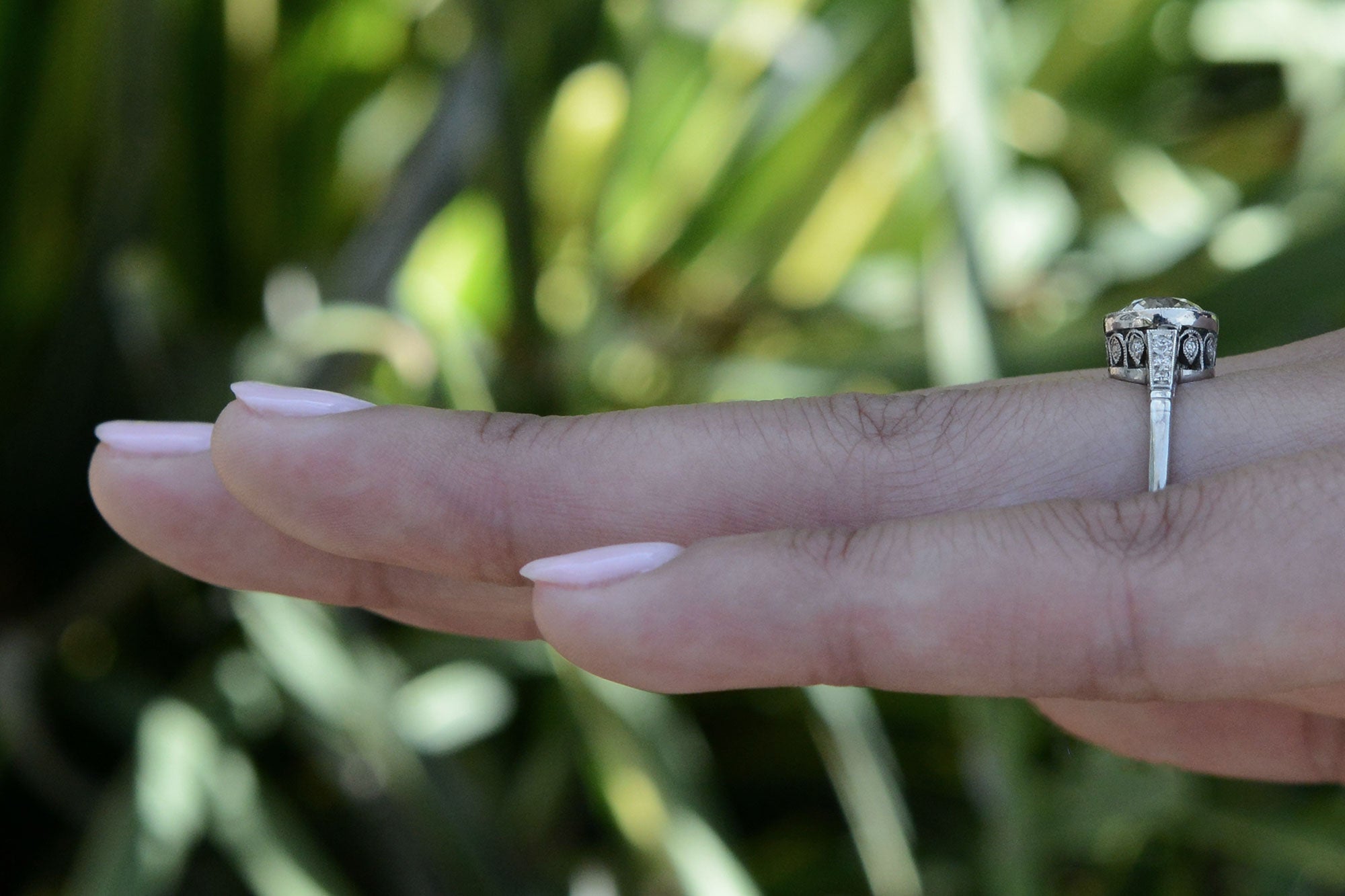 Art Deco 2 Carat Solitaire Old Mine Diamond Engagement Ring