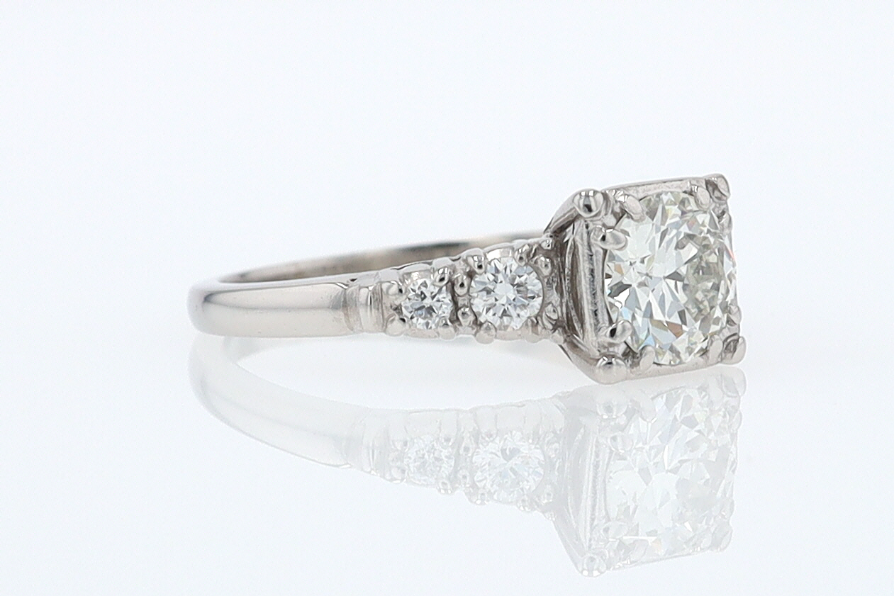Art Deco 3/4 Carat Diamond Antique Engagement Ring