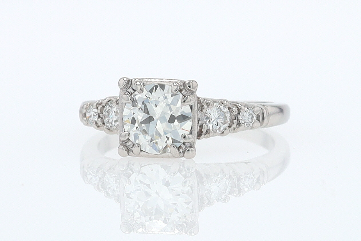 Art Deco 3/4 Carat Diamond Antique Engagement Ring
