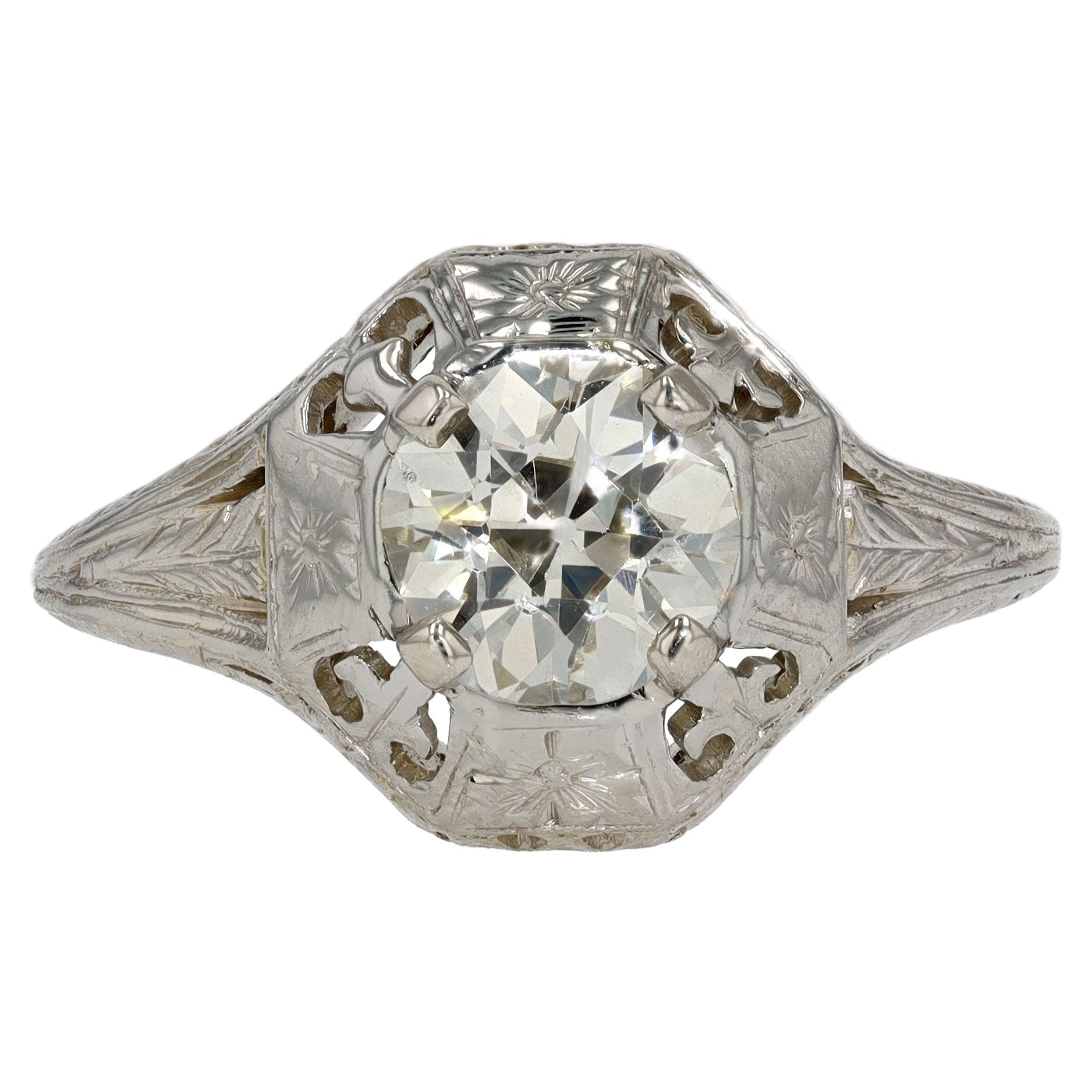 Art Deco GIA Diamond Ring