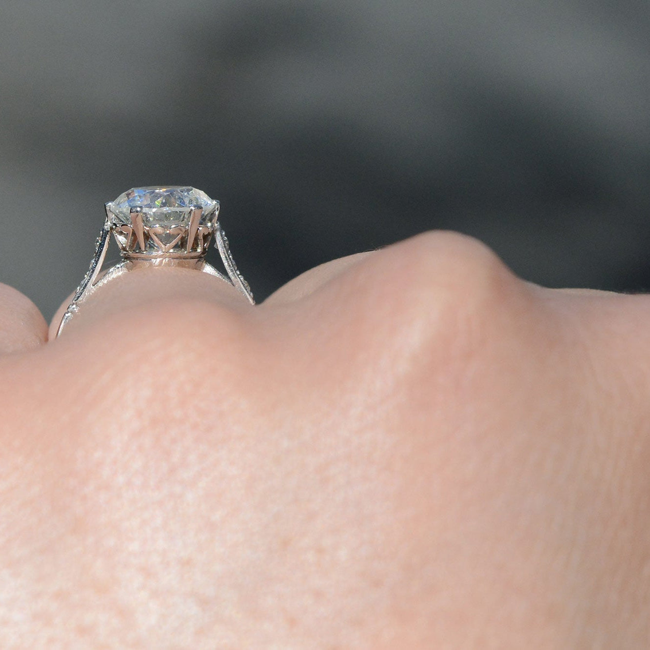 Art Deco GIA Certified 2 1/2 Carat Diamond Solitaire Engagement Ring