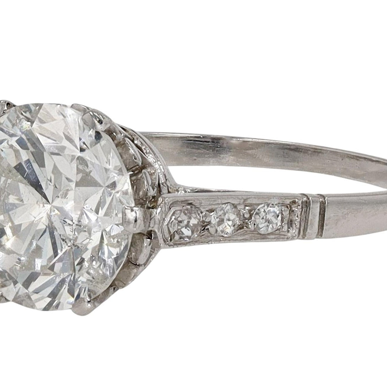 2 Carat Art Deco Engagement Ring