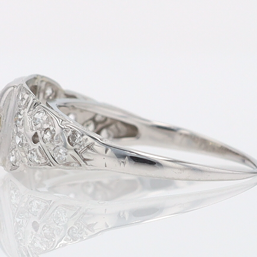 Art Deco Old European Cut Diamond Antique Engagement Ring