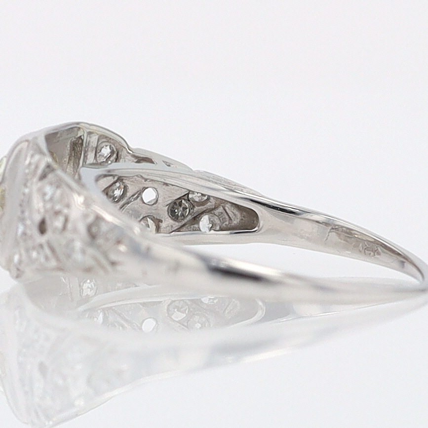 Art Deco Old European Cut Diamond Antique Engagement Ring