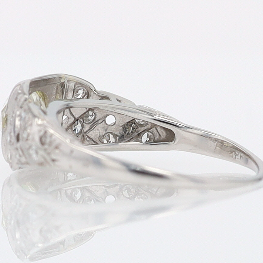 Art Deco Old European Cut Diamond Antique Engagement Ring
