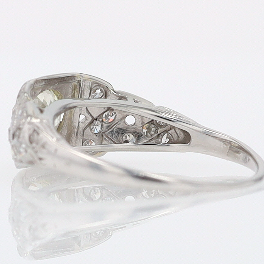 Art Deco Old European Cut Diamond Antique Engagement Ring