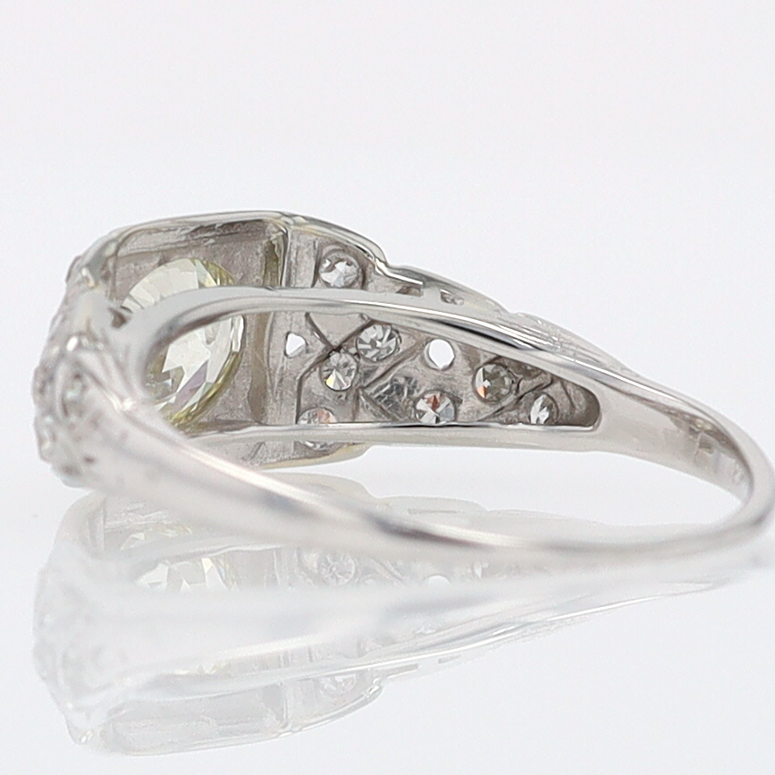 Art Deco Old European Cut Diamond Antique Engagement Ring