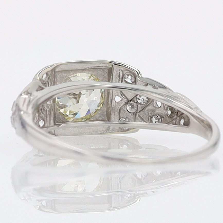 Art Deco Old European Cut Diamond Antique Engagement Ring