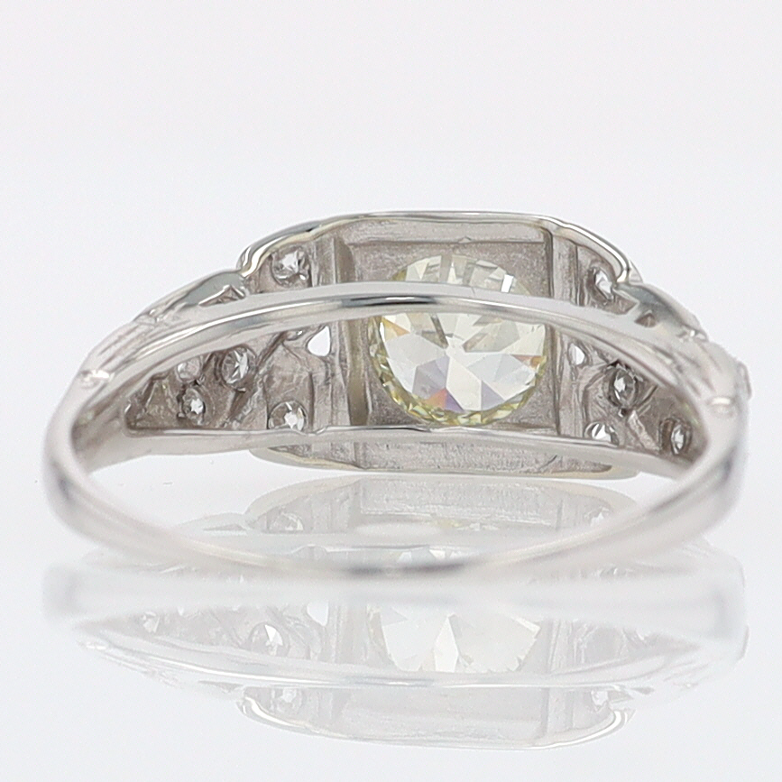 Art Deco Old European Cut Diamond Antique Engagement Ring