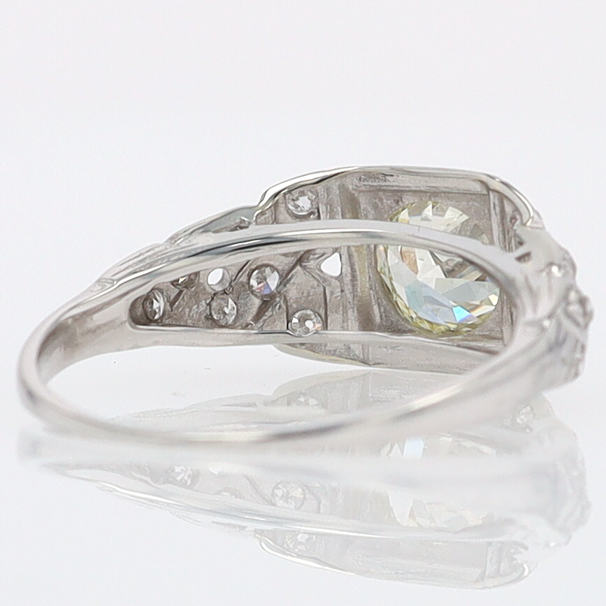 Art Deco Old European Cut Diamond Antique Engagement Ring