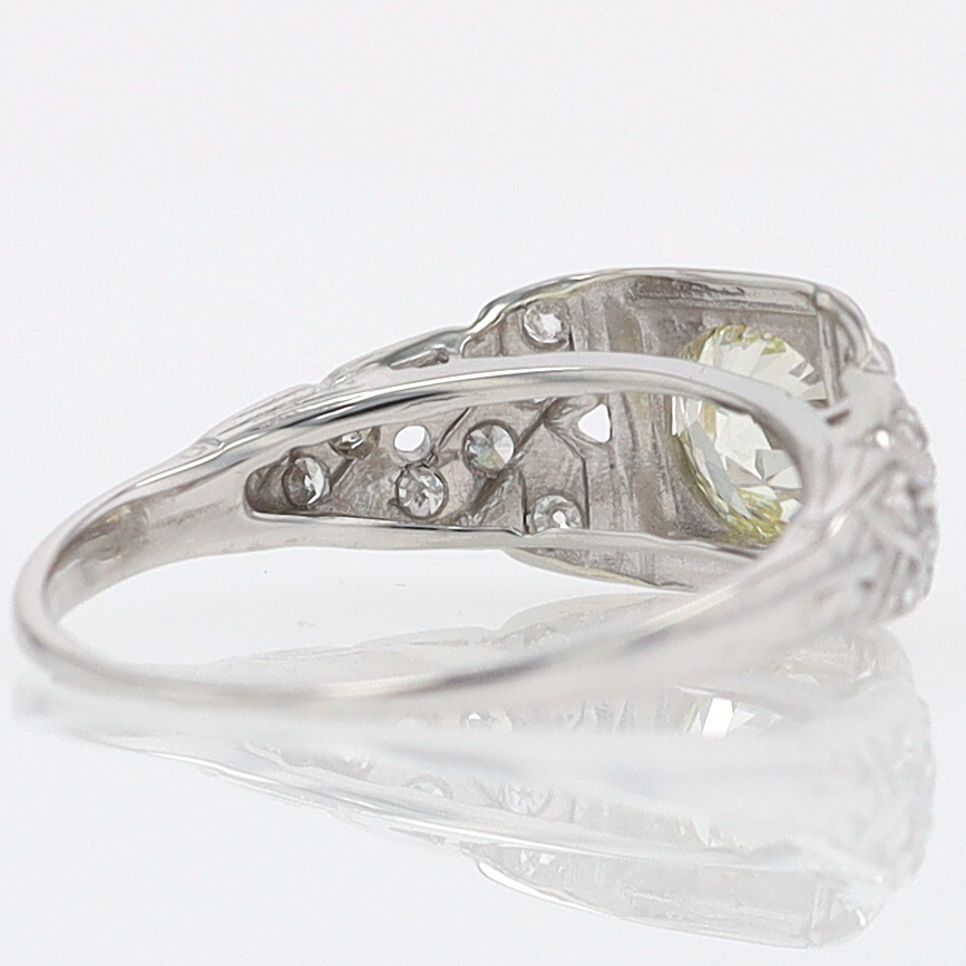 Art Deco Old European Cut Diamond Antique Engagement Ring