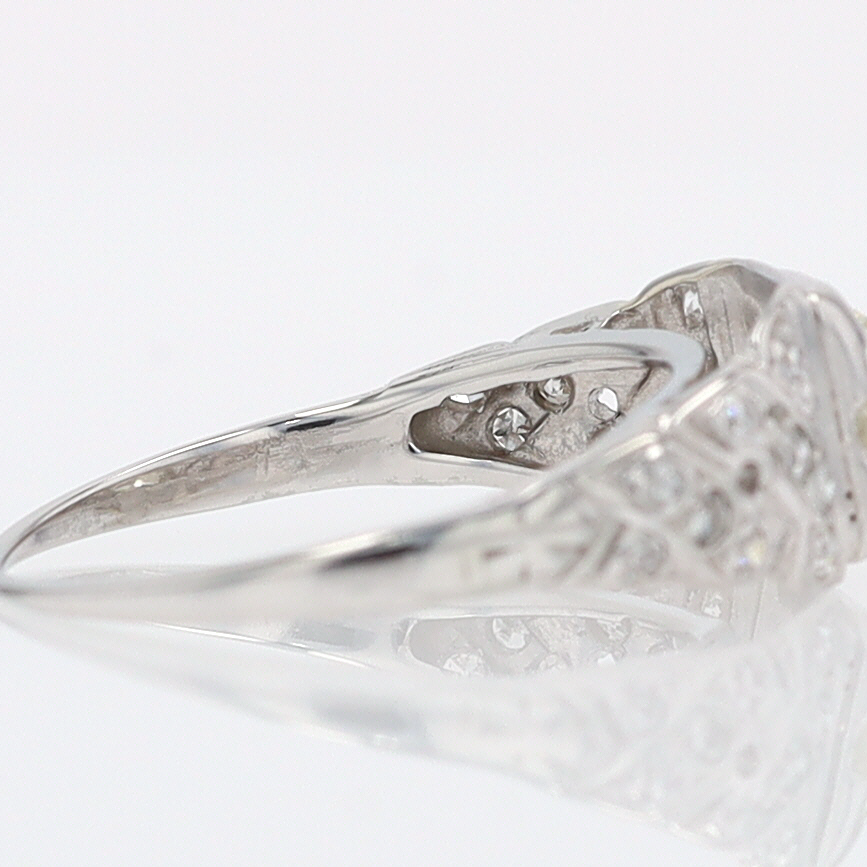 Art Deco Old European Cut Diamond Antique Engagement Ring