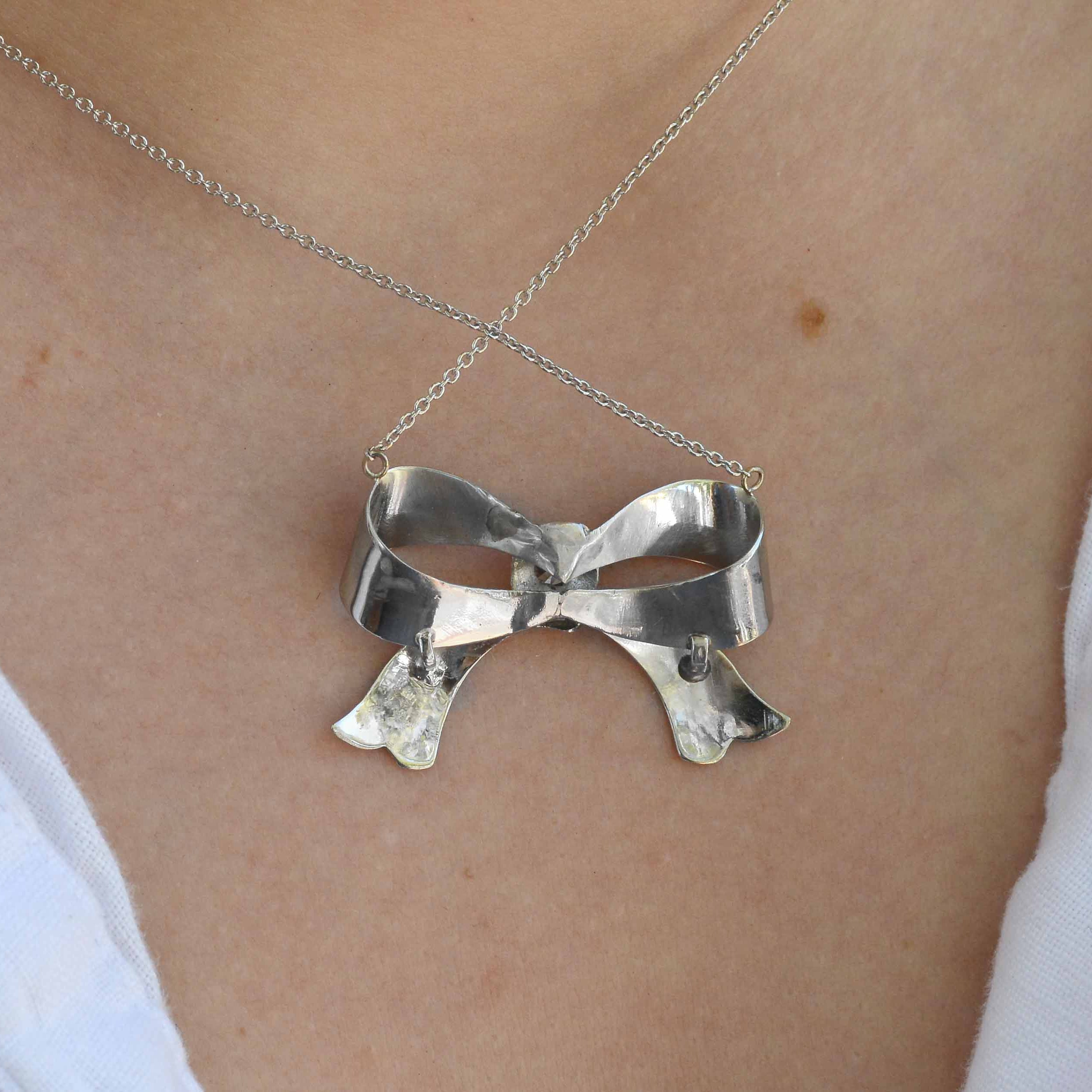 Bow Diamond Necklace