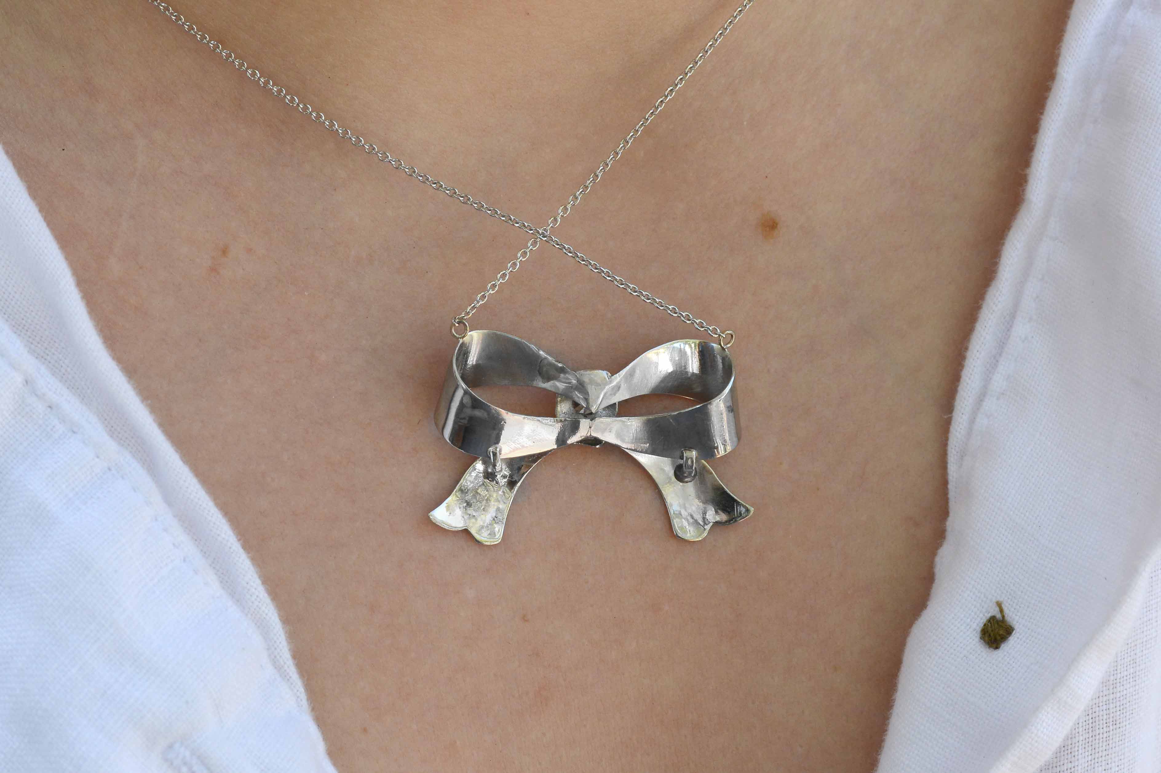 Bow Diamond Necklace