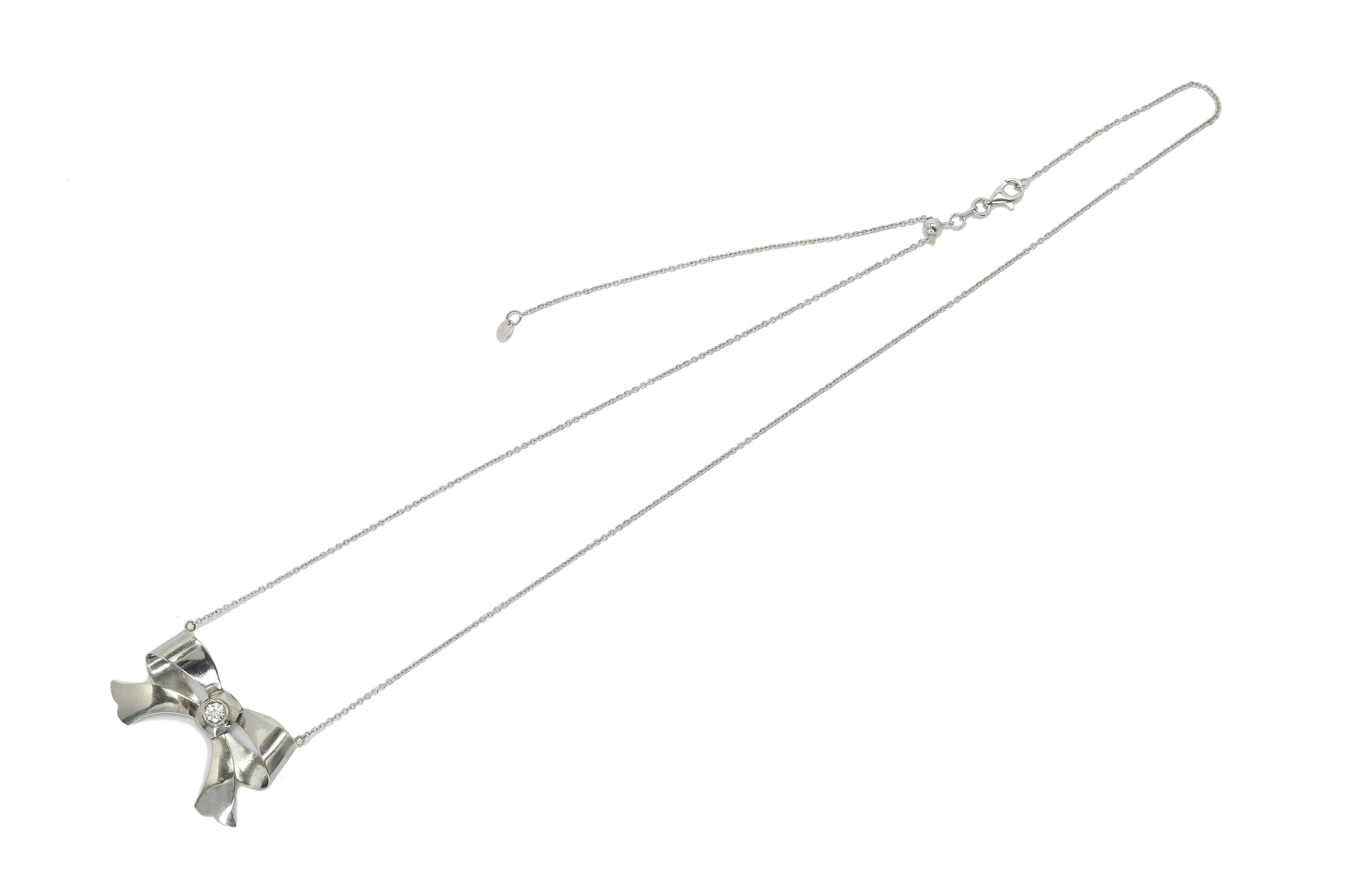 Bow Diamond Necklace