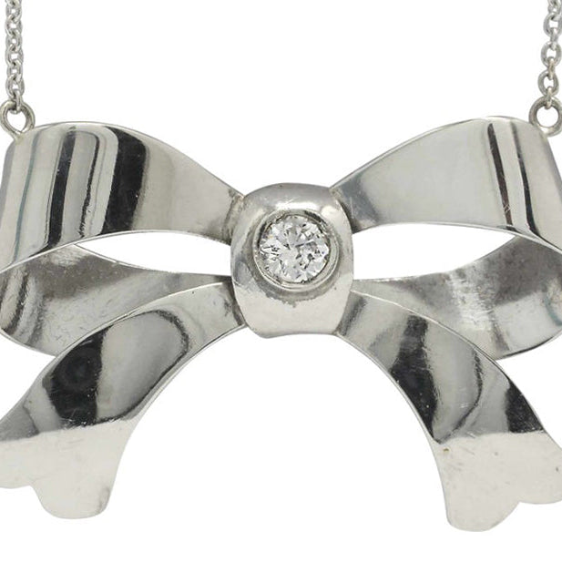 Bow Diamond Necklace