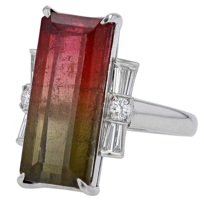 Watermelon Tourmaline Ring
