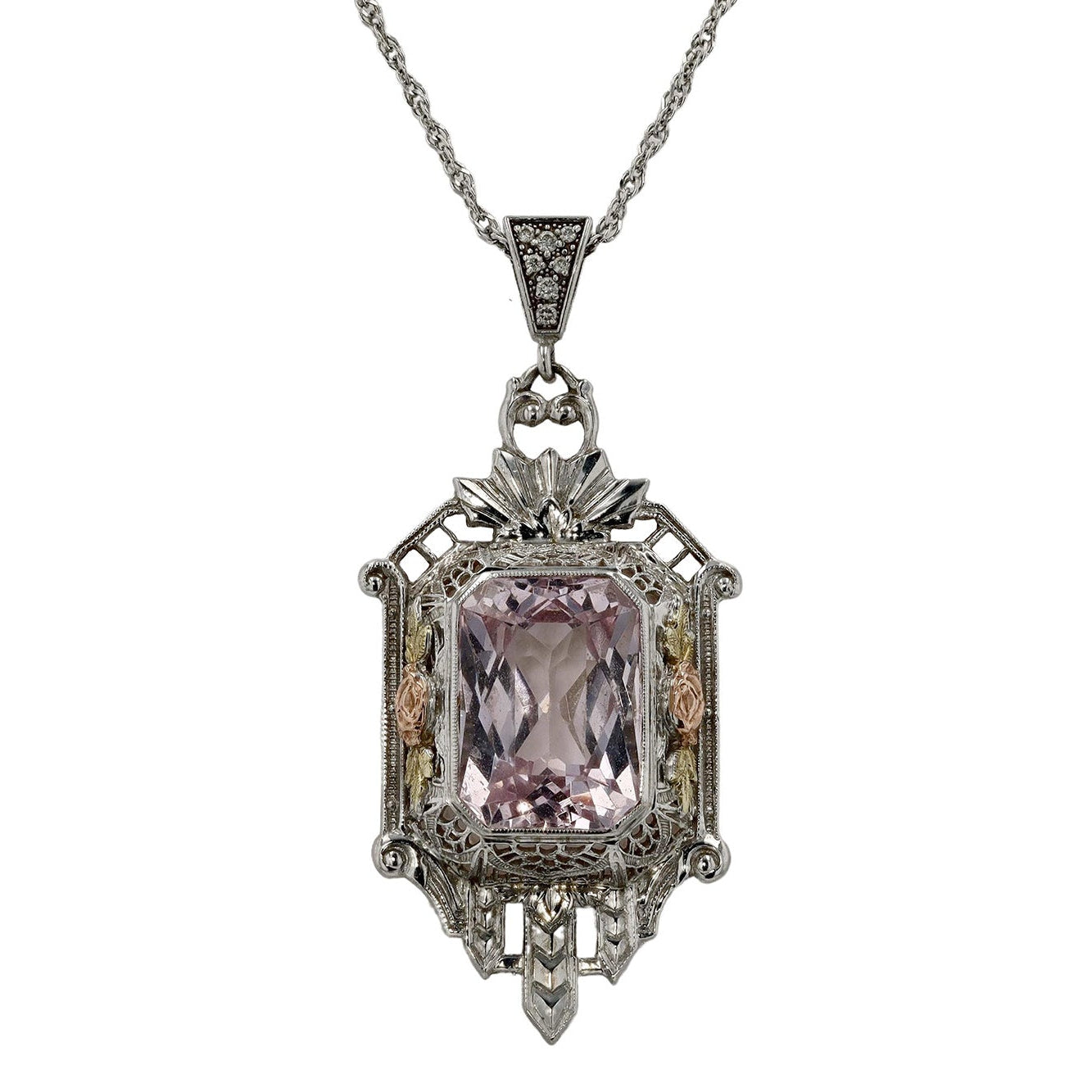 Art Deco Kunzite Necklace