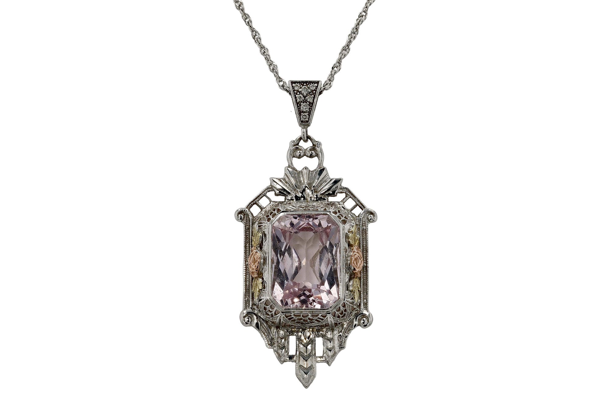 Art Deco Kunzite Necklace