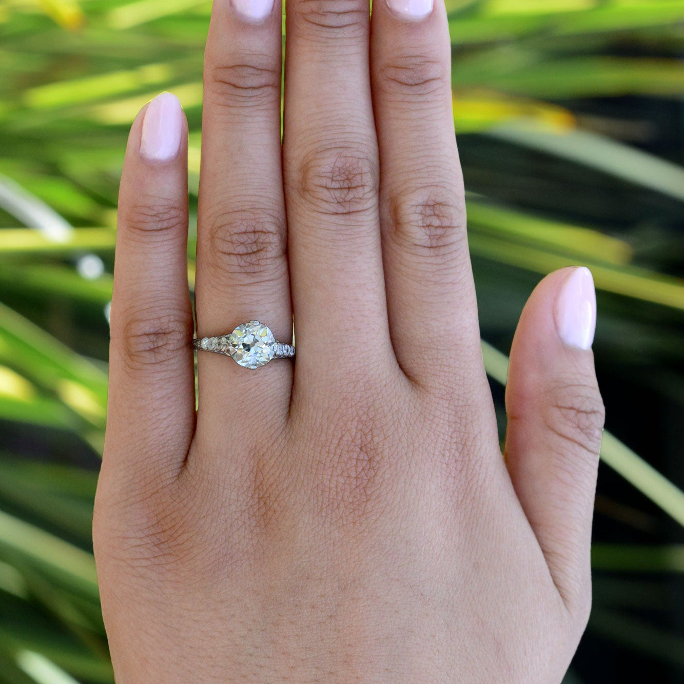 Authentic Art Deco 2.27 Carat Diamond Engagement Ring