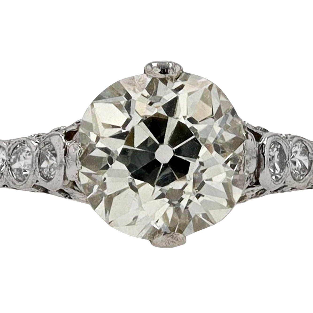 Authentic Art Deco 2.27 Carat Diamond Engagement Ring