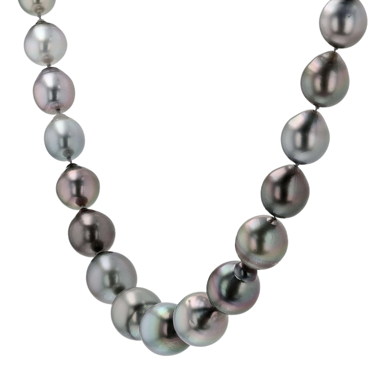 Black Tahitian Pearl Graduated Necklace